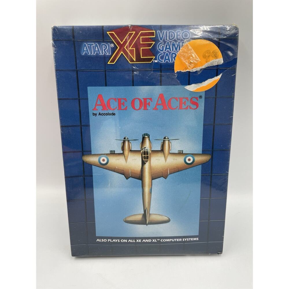 Ace of Aces Accolade Atari XE and XL Flight Simulation Video Game Sealed